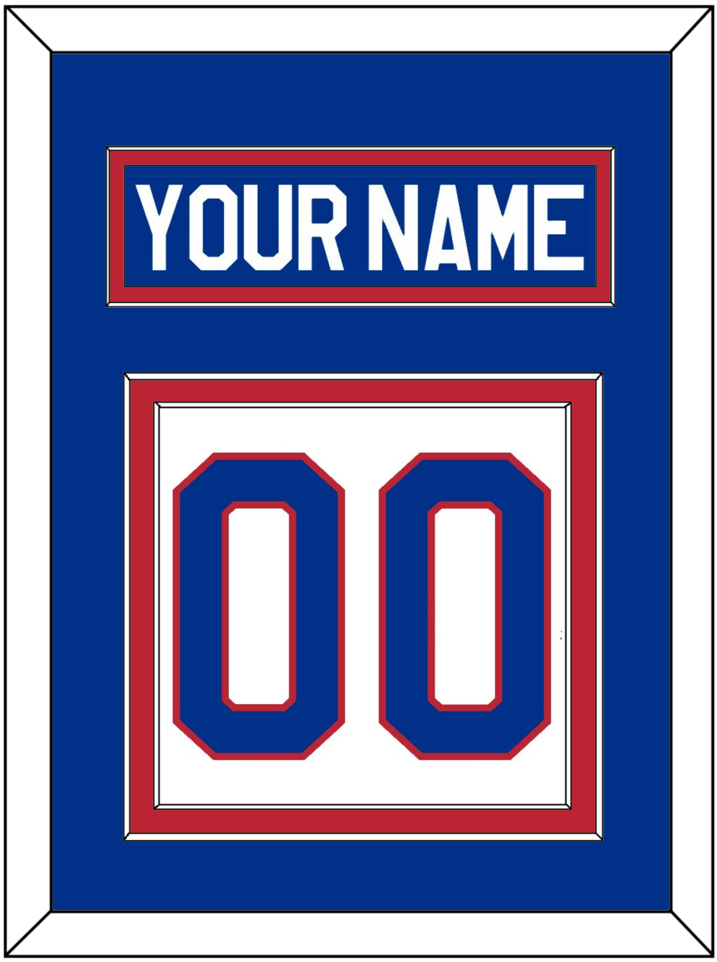 United States Men's Hockey Nameplate & Number (Back) - 1980 Olympics Home White - Signature Tier 2