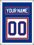 United States Men's Hockey Nameplate & Number (Back) - 1980 Olympics Home White - Double Mat 2
