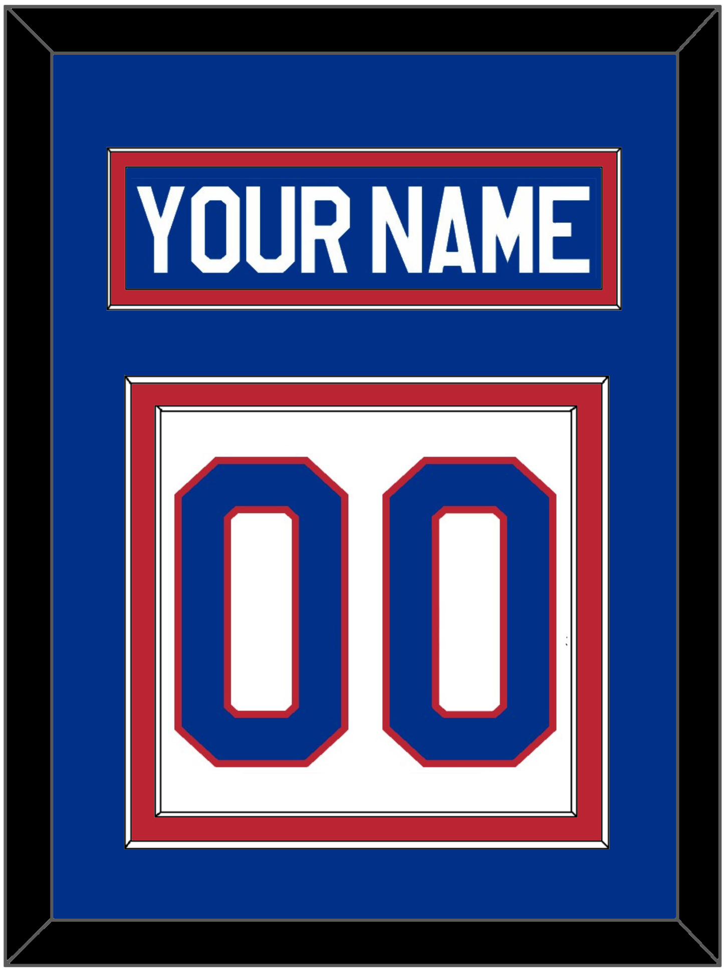 United States Men's Hockey Nameplate & Number (Back) - 1980 Olympics Home White - Signature Tier 2