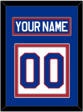 United States Men's Hockey Nameplate & Number (Back) - 1980 Olympics Home White - Double Mat 2