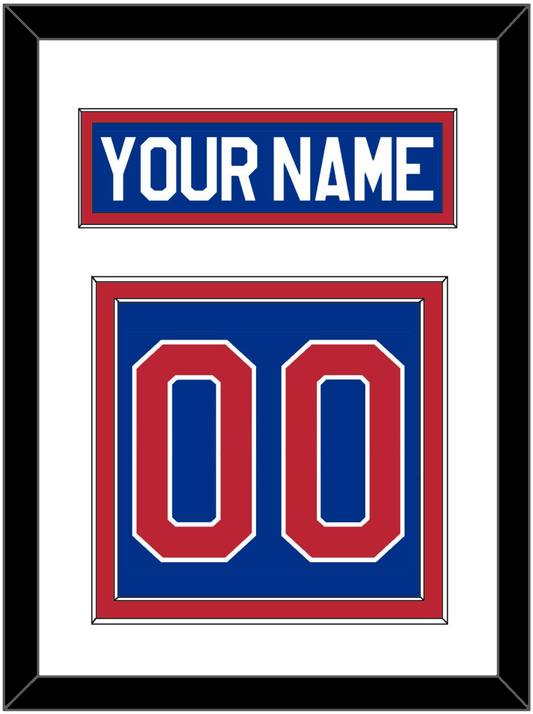 United States Men's Hockey Nameplate & Number (Back) - 1980 Olympics Road Blue - Signature Tier 1