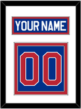 United States Men's Hockey Nameplate & Number (Back) - 1980 Olympics Road Blue - Double Mat 1