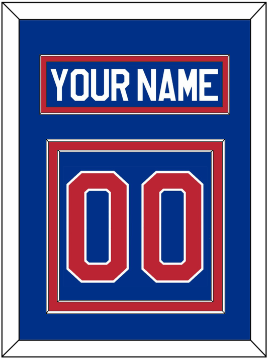 United States Men's Hockey Nameplate & Number (Back) - 1980 Olympics Road Blue - Signature Tier 2