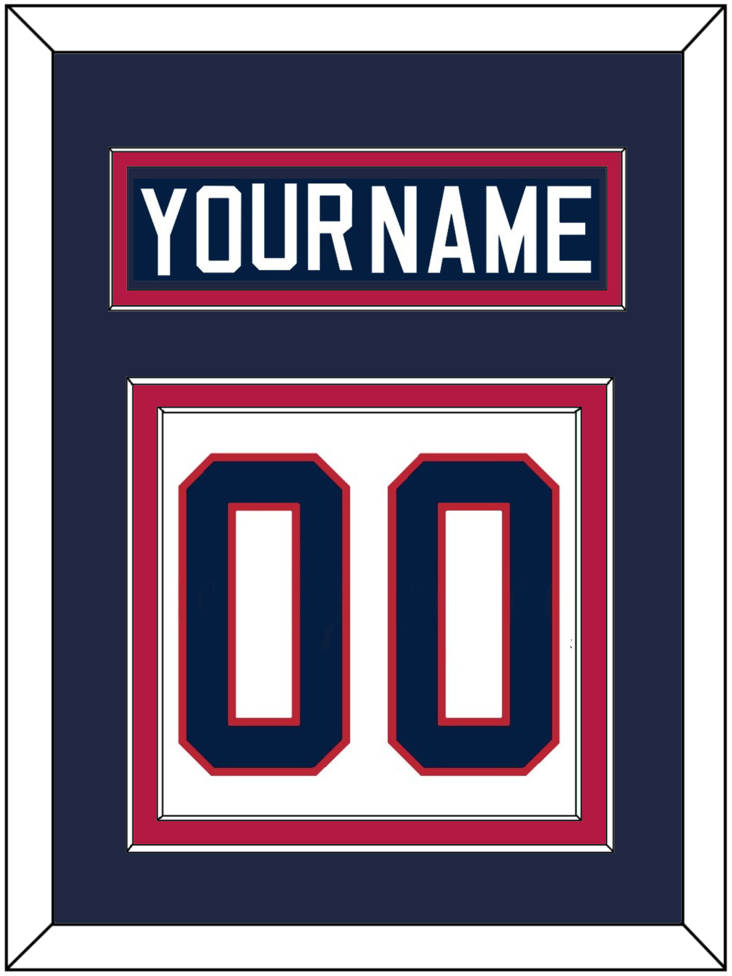 United States Men's Hockey Nameplate & Number (Back) - 2002 Olympics Home White - Signature Tier 2