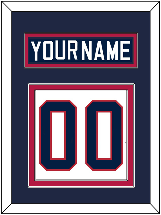 United States Men's Hockey Nameplate & Number (Back) - 2002 Olympics Home White - Signature Tier 2