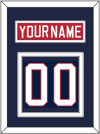United States Men's Hockey Nameplate & Number (Back) - 2002 Olympics Road Blue - Signature Tier 1