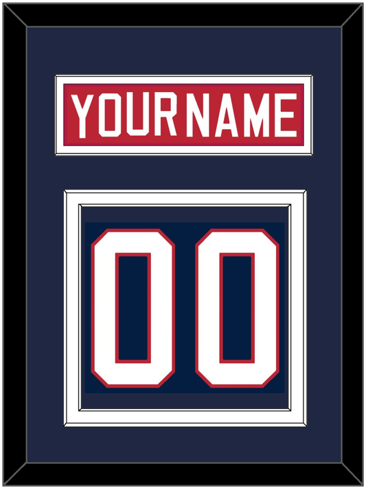 United States Men's Hockey Nameplate & Number (Back) - 2002 Olympics Road Blue - Signature Tier 1
