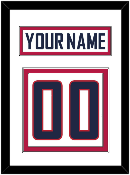 United States Men's Hockey Nameplate & Number (Back) - 2010 Olympics Home White - Signature Tier 1