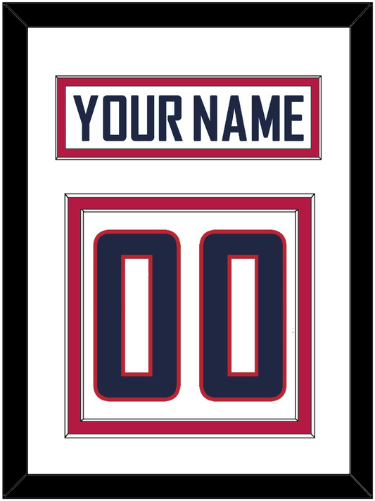United States Men's Hockey Nameplate & Number (Back) - 2010 Olympics Home White - Signature Tier 1