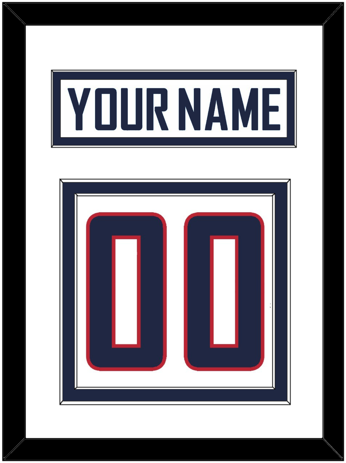 United States Men's Hockey Nameplate & Number (Back) - 2010 Olympics Home White - Signature Tier 2