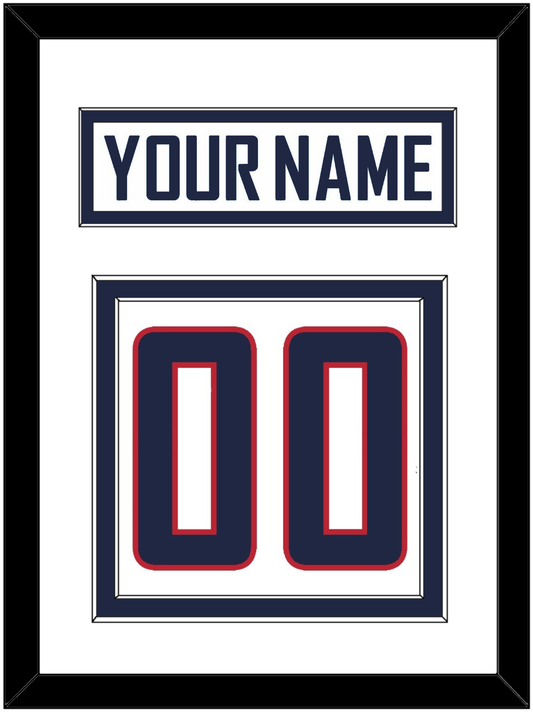 United States Men's Hockey Nameplate & Number (Back) - 2010 Olympics Home White - Signature Tier 2