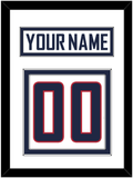 United States Men's Hockey Nameplate & Number (Back) - 2010 Olympics Home White - Double Mat 2