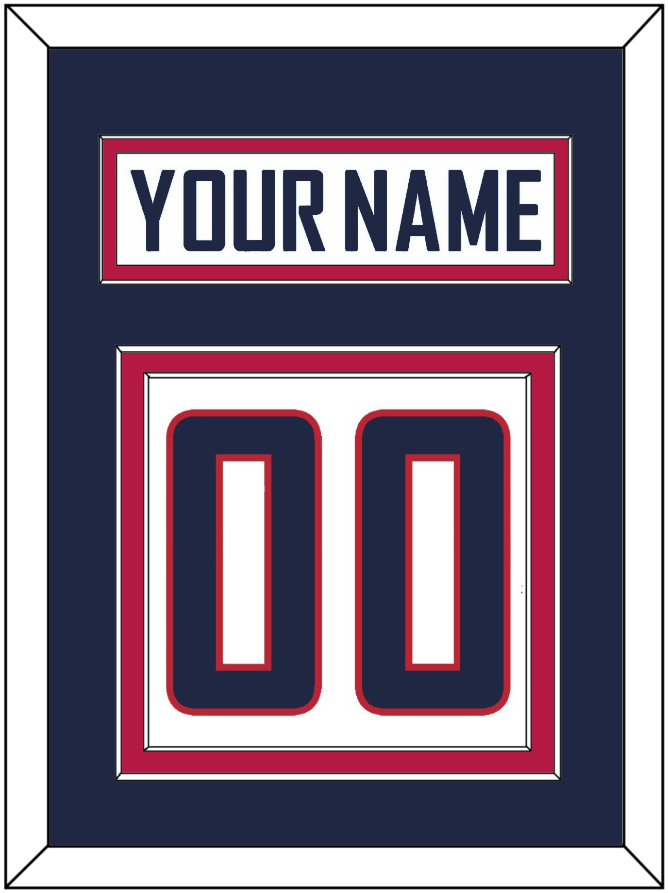 United States Men's Hockey Nameplate & Number (Back) - 2010 Olympics Home White - Signature Tier 3