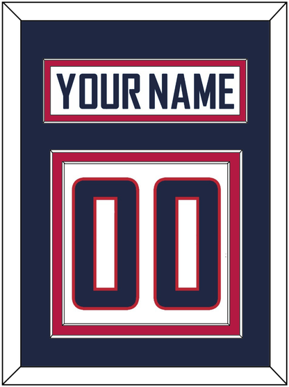 United States Men's Hockey Nameplate & Number (Back) - 2010 Olympics Home White - Signature Tier 3