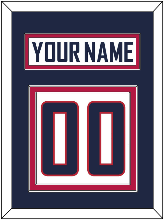 United States Men's Hockey Nameplate & Number (Back) - 2010 Olympics Home White - Signature Tier 3