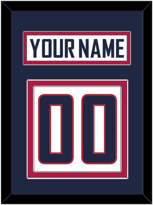 United States Men's Hockey Nameplate & Number (Back) - 2010 Olympics Home White - Signature Tier 3