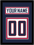 United States Men's Hockey Nameplate & Number (Back) - 2010 Olympics Home White - Double Mat 3