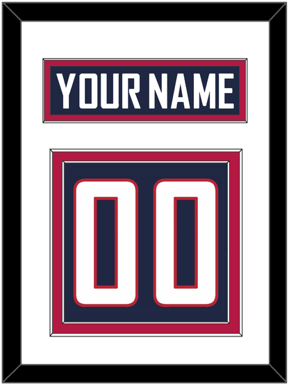 United States Men's Hockey Nameplate & Number (Back) - 2010 Olympics Road Blue - Signature Tier 1