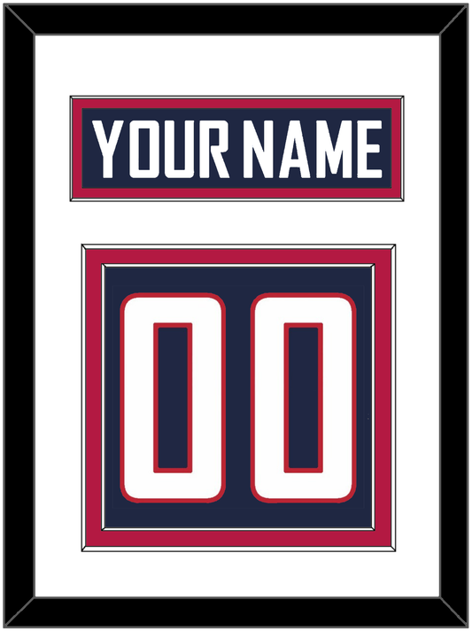 United States Men's Hockey Nameplate & Number (Back) - 2014 Olympics Road Blue - Signature Tier 1