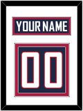 United States Men's Hockey Nameplate & Number (Back) - 2014 Olympics Road Blue - Double Mat 1