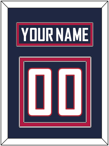 United States Men's Hockey Nameplate & Number (Back) - 2010 Olympics Road Blue - Signature Tier 2