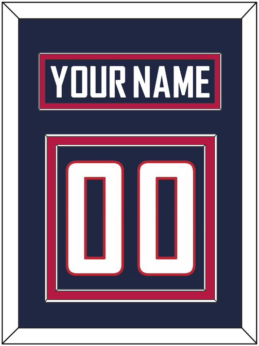 United States Men's Hockey Nameplate & Number (Back) - 2014 Olympics Road Blue - Signature Tier 2