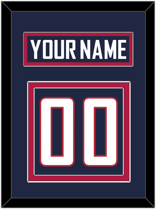 United States Men's Hockey Nameplate & Number (Back) - 2010 Olympics Road Blue - Signature Tier 2