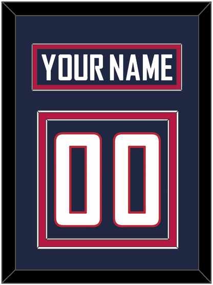 United States Men's Hockey Nameplate & Number (Back) - 2014 Olympics Road Blue - Signature Tier 2