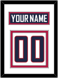 United States Men's Hockey Nameplate & Number (Back) - 2014 Olympics Home White - Double Mat 1