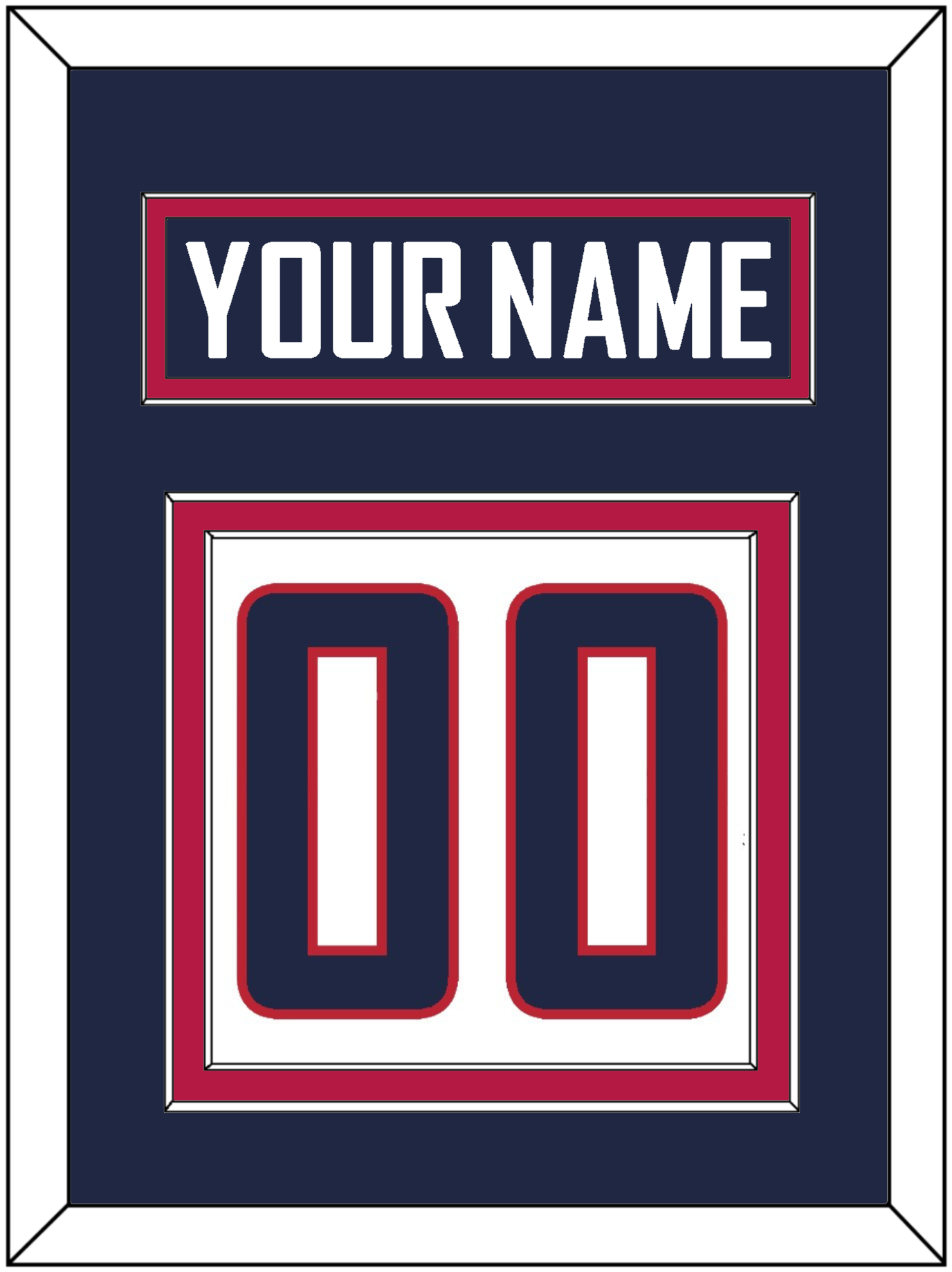 United States Men's Hockey Nameplate & Number (Back) - 2014 Olympics Home White - Signature Tier 2