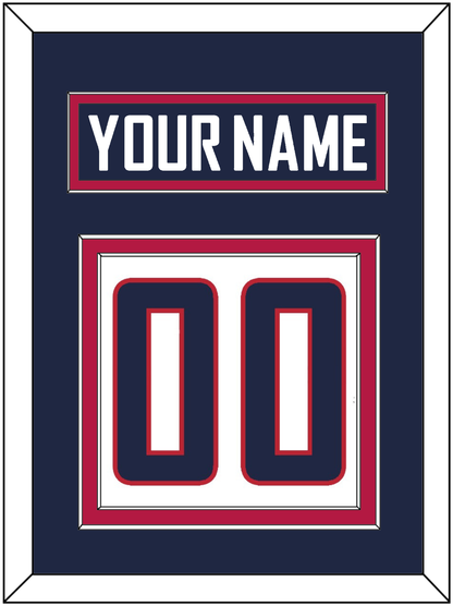United States Men's Hockey Nameplate & Number (Back) - 2014 Olympics Home White - Signature Tier 2
