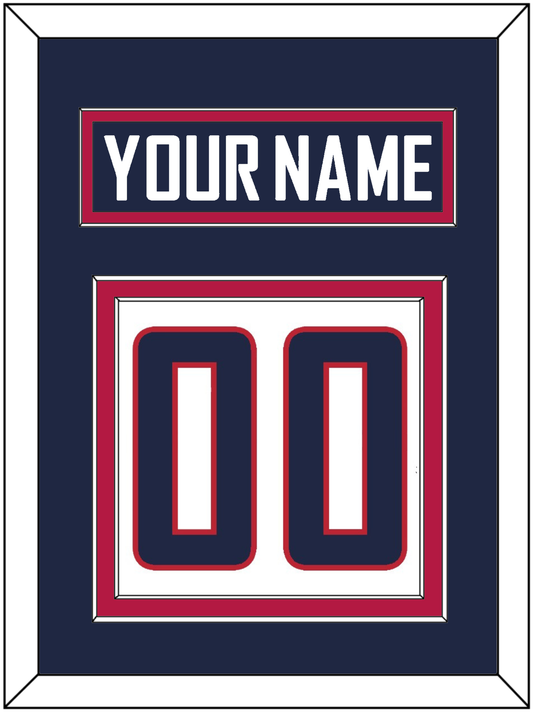 United States Men's Hockey Nameplate & Number (Back) - 2014 Olympics Home White - Signature Tier 2