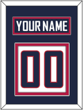 United States Men's Hockey Nameplate & Number (Back) - 2014 Olympics Home White - Double Mat 2