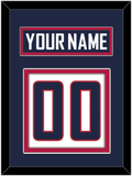 United States Men's Hockey Nameplate & Number (Back) - 2014 Olympics Home White - Double Mat 2