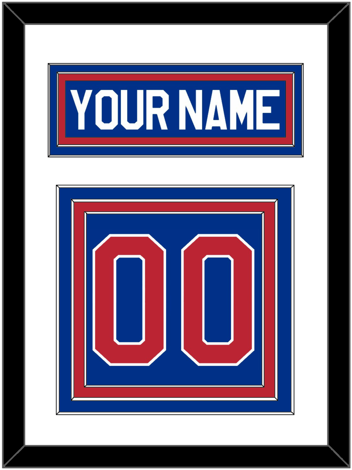 United States Men's Hockey Nameplate & Number (Back) - 1980 Olympics Road Blue - Premier Tier 1