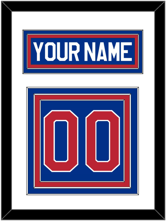 United States Men's Hockey Nameplate & Number (Back) - 1980 Olympics Road Blue - Premier Tier 1