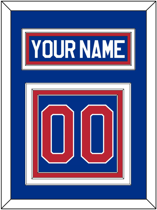 United States Men's Hockey Nameplate & Number (Back) - 1980 Olympics Road Blue - Premier Tier 2