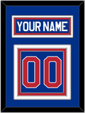 United States Men's Hockey Nameplate & Number (Back) - 1980 Olympics Road Blue - Triple Mat 2