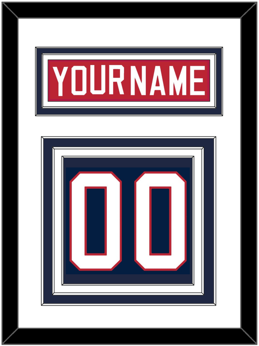 United States Men's Hockey Nameplate & Number (Back) - 2002 Olympics Road Blue - Premier Tier 1