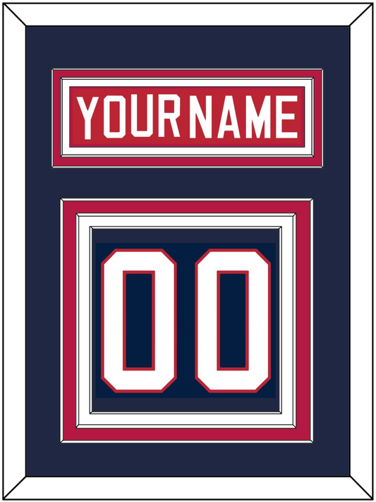 United States Men's Hockey Nameplate & Number (Back) - 2002 Olympics Road Blue - Premier Tier 2