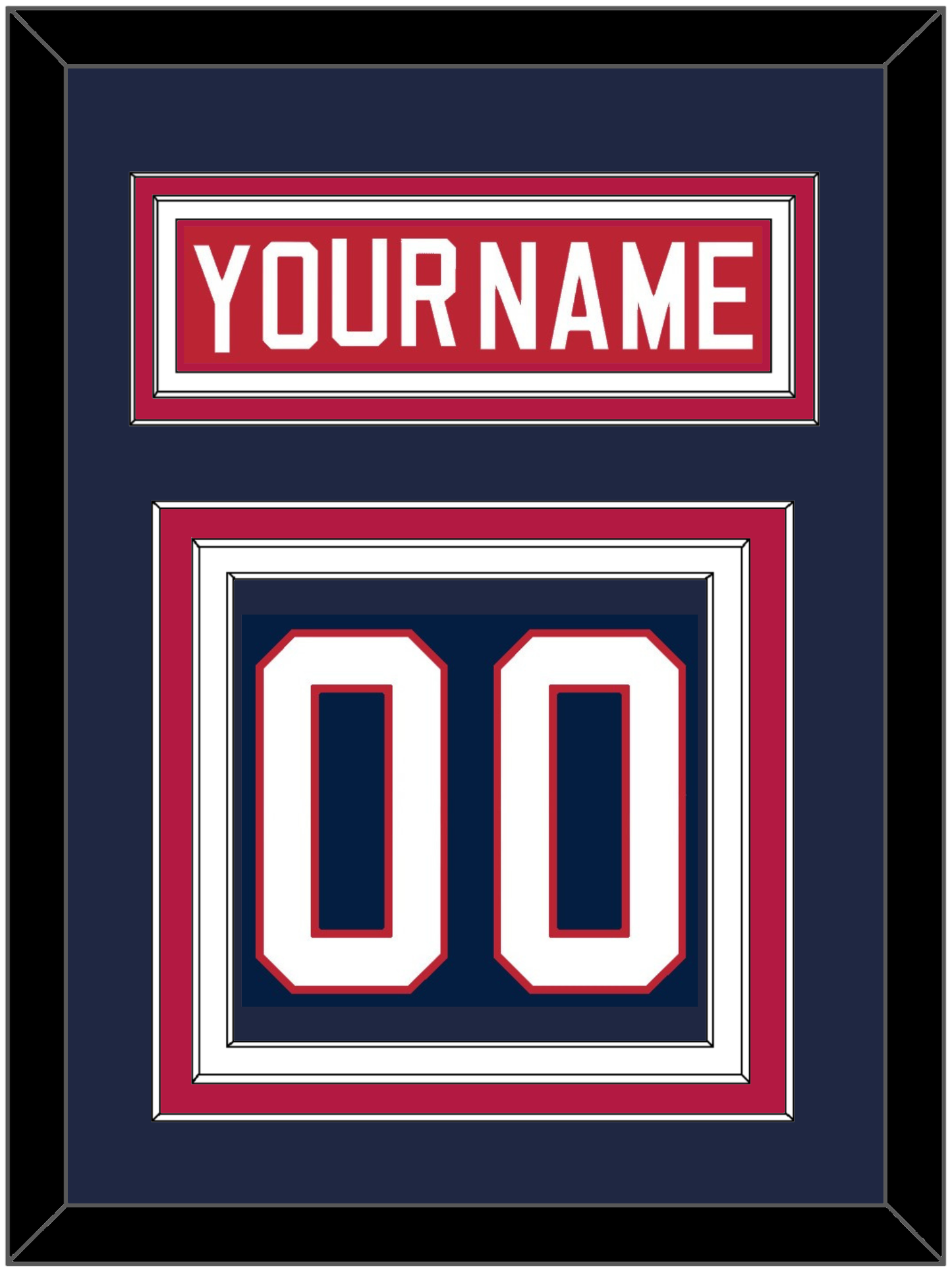 United States Men's Hockey Nameplate & Number (Back) - 2002 Olympics Road Blue - Premier Tier 2