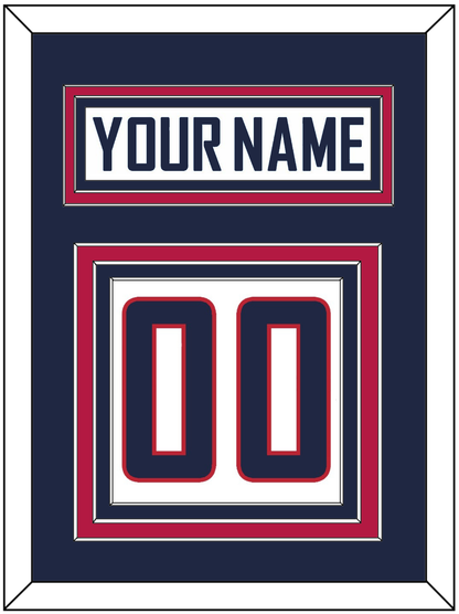United States Men's Hockey Nameplate & Number (Back) - 2010 Olympics Home White - Premier Tier 2