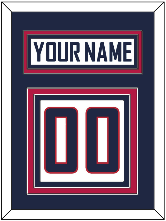 United States Men's Hockey Nameplate & Number (Back) - 2010 Olympics Home White - Premier Tier 2