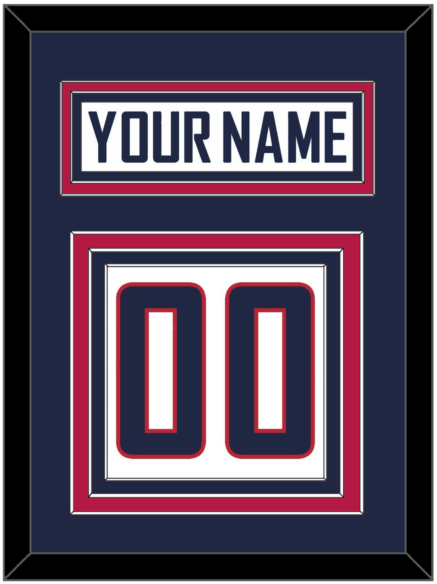 United States Men's Hockey Nameplate & Number (Back) - 2010 Olympics Home White - Premier Tier 2