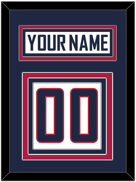 United States Men's Hockey Nameplate & Number (Back) - 2010 Olympics Home White - Premier Tier 2