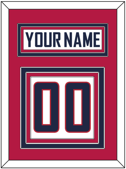 United States Men's Hockey Nameplate & Number (Back) - 2010 Olympics Home White - Premier Tier 3