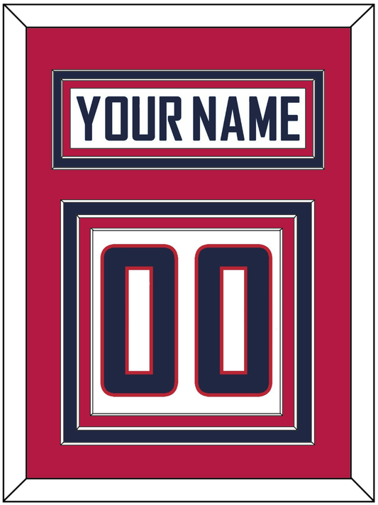 United States Men's Hockey Nameplate & Number (Back) - 2010 Olympics Home White - Premier Tier 3
