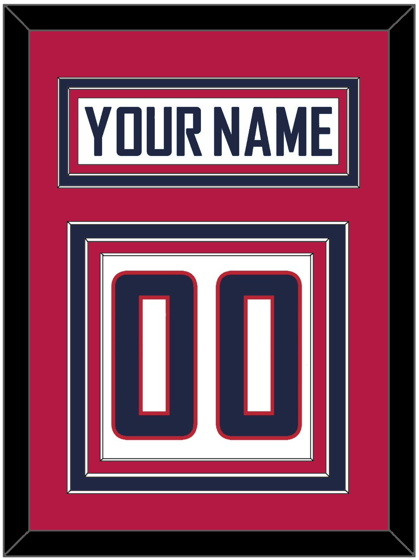 United States Men's Hockey Nameplate & Number (Back) - 2010 Olympics Home White - Premier Tier 3