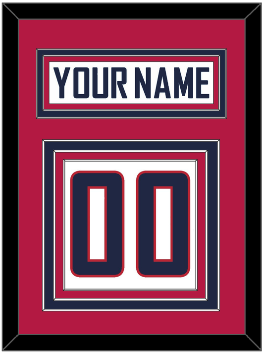 United States Men's Hockey Nameplate & Number (Back) - 2010 Olympics Home White - Premier Tier 3