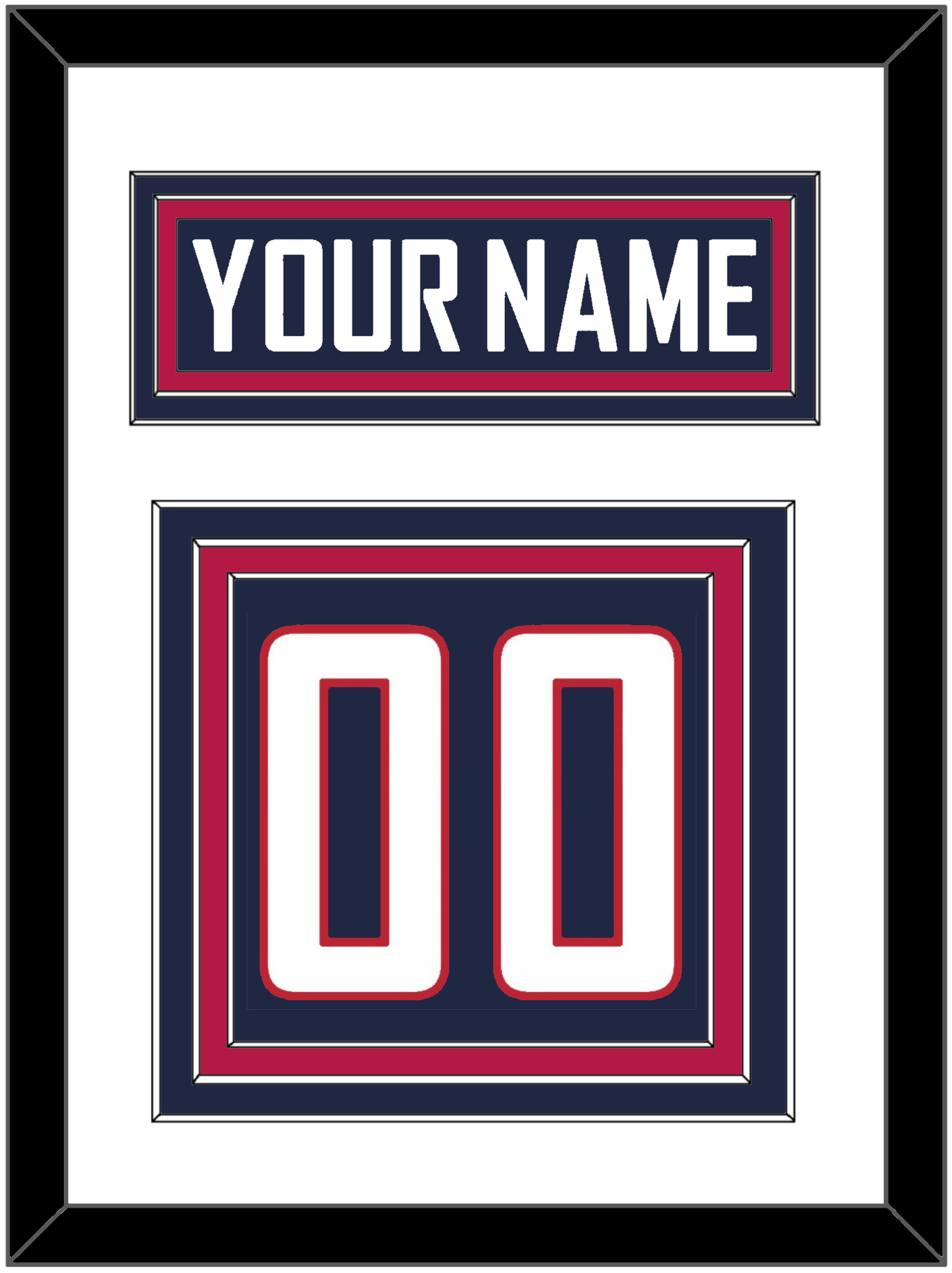 United States Men's Hockey Nameplate & Number (Back) - 2010 Olympics Road Blue - Premier Tier 1
